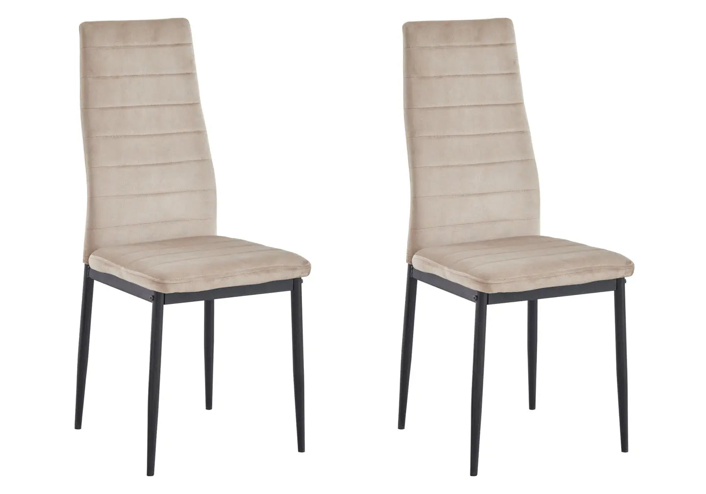 Lot 6 chaises velours taupe FLY New Design
