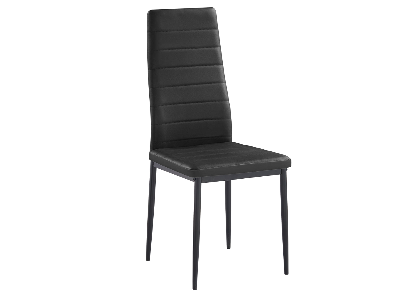 Lot de 6 chaises simili-cuir noir – Alto