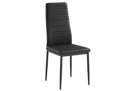 Lot de 6 chaises simili-cuir noir – Alto