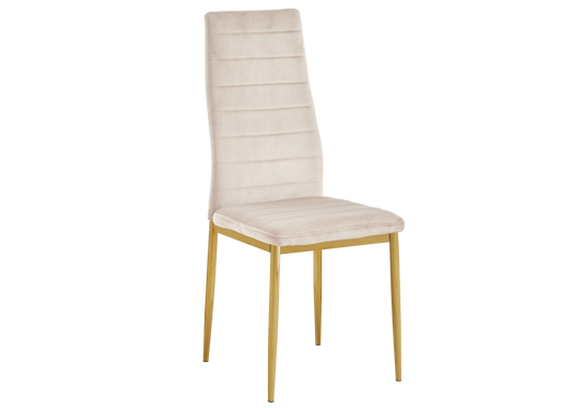 Lot de 6 chaises velours beige dorées – Alto