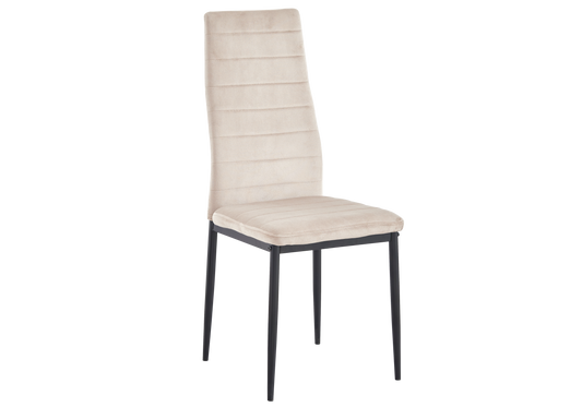 Lot de 6 chaises velours beige noir – Alto