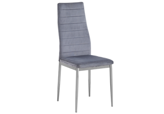 Lot de 6 chaises velours gris argent – Alto