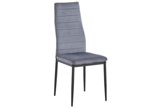 Lot de 6 chaises velours gris noir – Alto