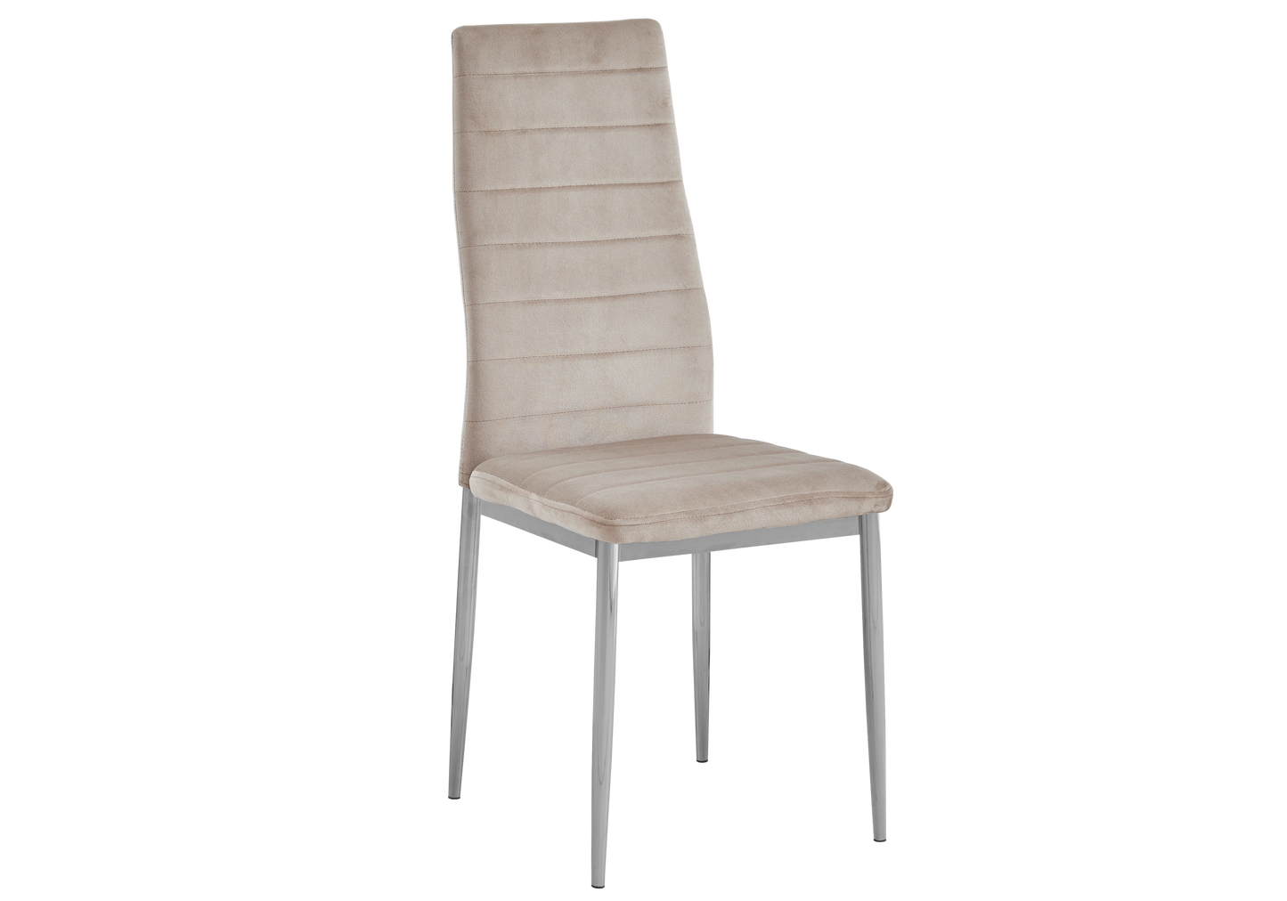 Lot de 6 chaises velours taupe argent – Alto