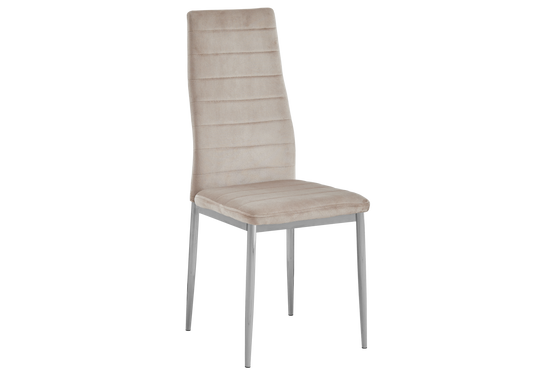 Lot de 6 chaises velours taupe argent – Alto