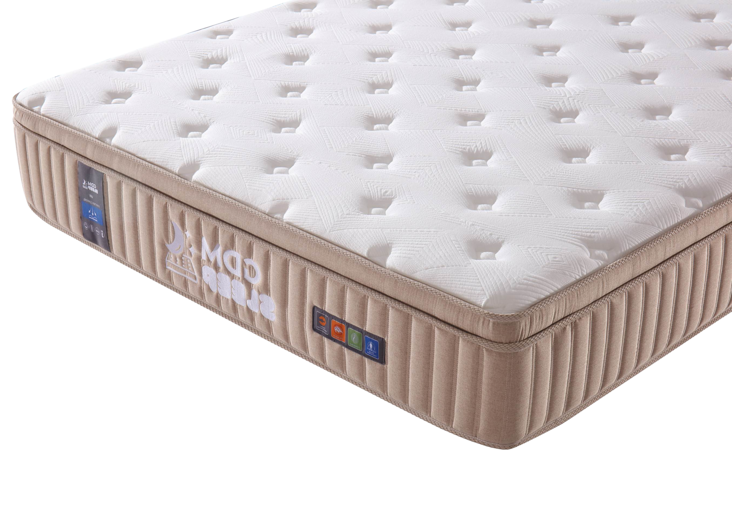 Matelas ressorts ensachés 30 cm avec surmatelas – Oria