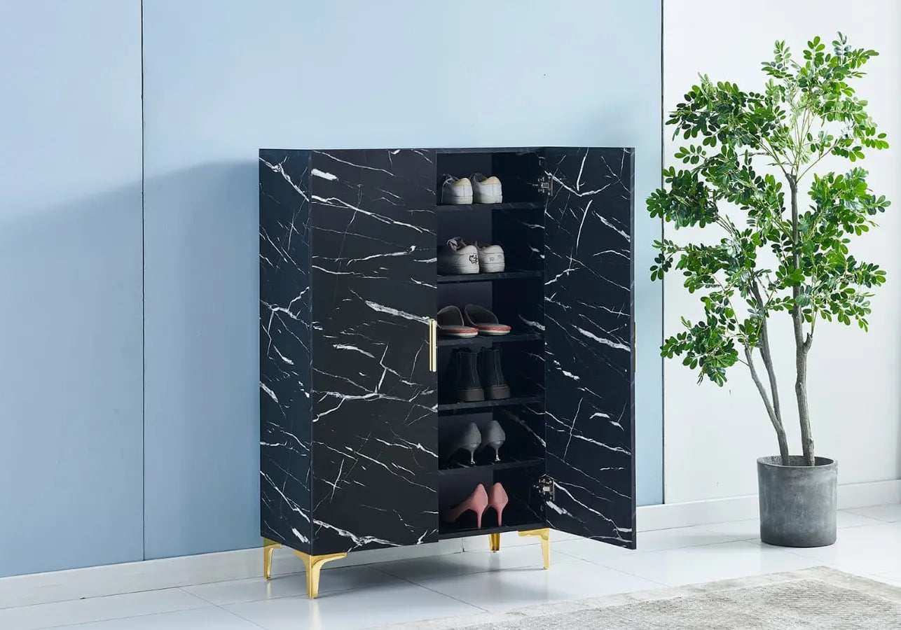 Meuble rangement marbre noir MAYA New Design