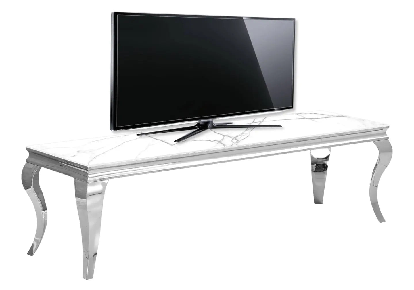 Meuble tv chromé marbre blanc NEO New Design