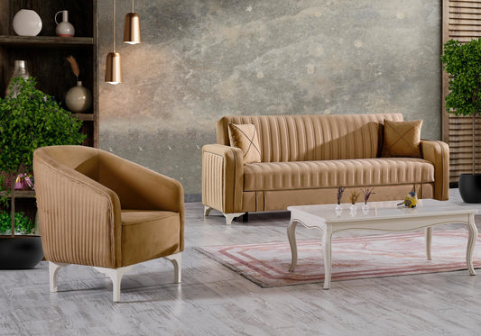 Canapé lit coffre rangement velours design – AURIA