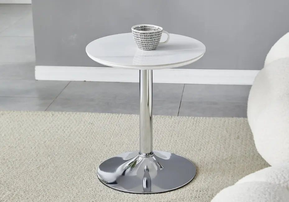 Petite table céramique marbre blanc BOYE New Design