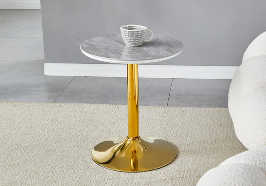 Petite table dorée céramique marbre gris BOYE New Design