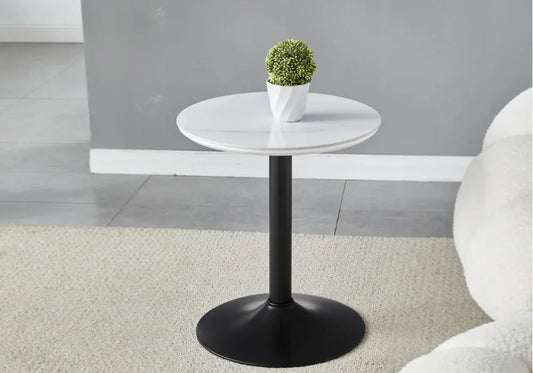 Petite table noire céramique marbre blanc BOYE New Design