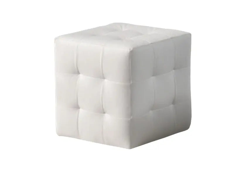 Pouf repose pied cuir blanc ISA Made in Italy