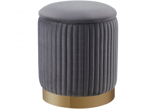 Pouf velours anthracite coffre IRIS New Design