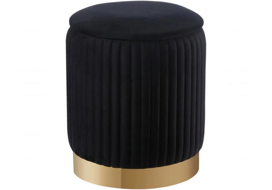 Pouf velours noir coffre IRIS New Design