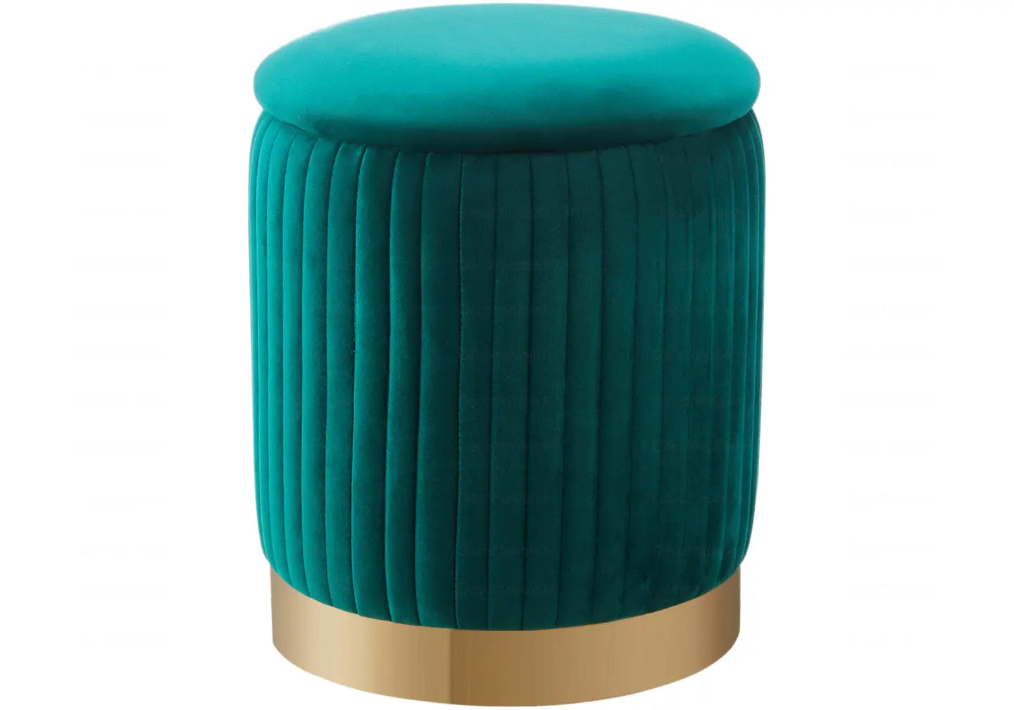 Pouf velours vert coffre IRIS New Design