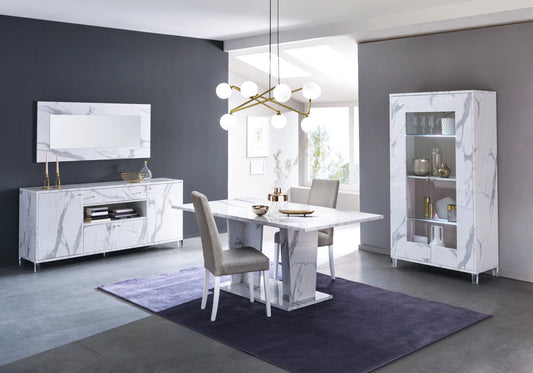 Salle à manger design marbre blanc – VITTORIA