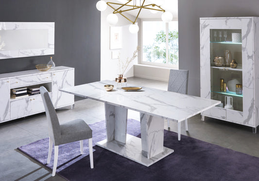 Salle à manger design marbre blanc – VITTORIA