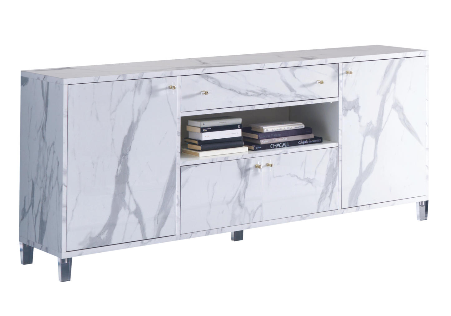 Salle à manger design marbre blanc – VITTORIA