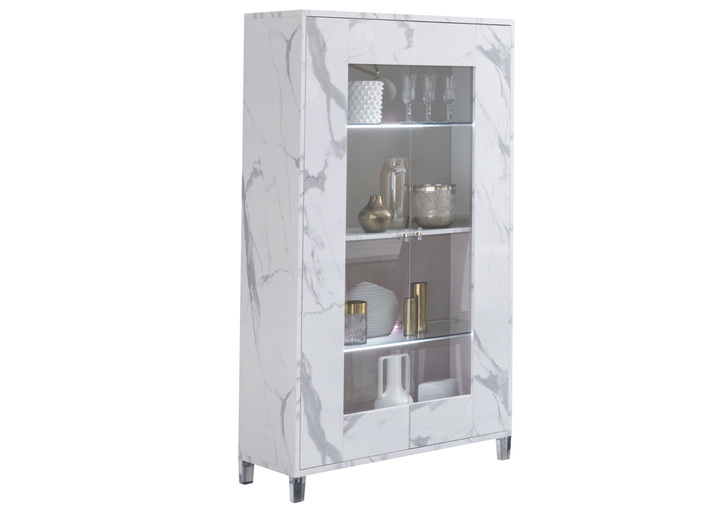 Salle à manger design marbre blanc – VITTORIA