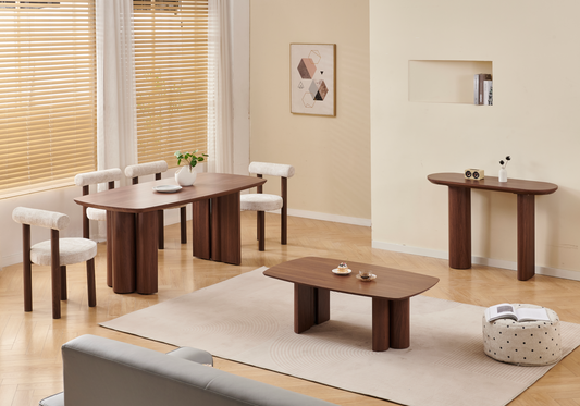 Salle à manger complète bois noyer foncé – Doria