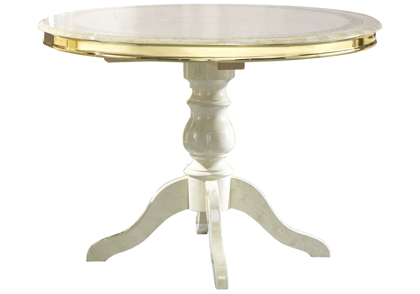 Salle à manger baroque beige doré petit espace - CROWN