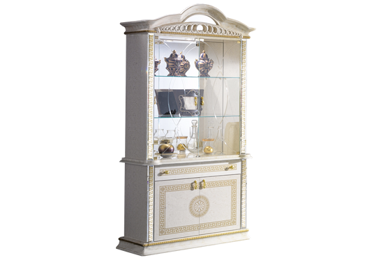 Salle à manger baroque beige doré petit espace - CROWN