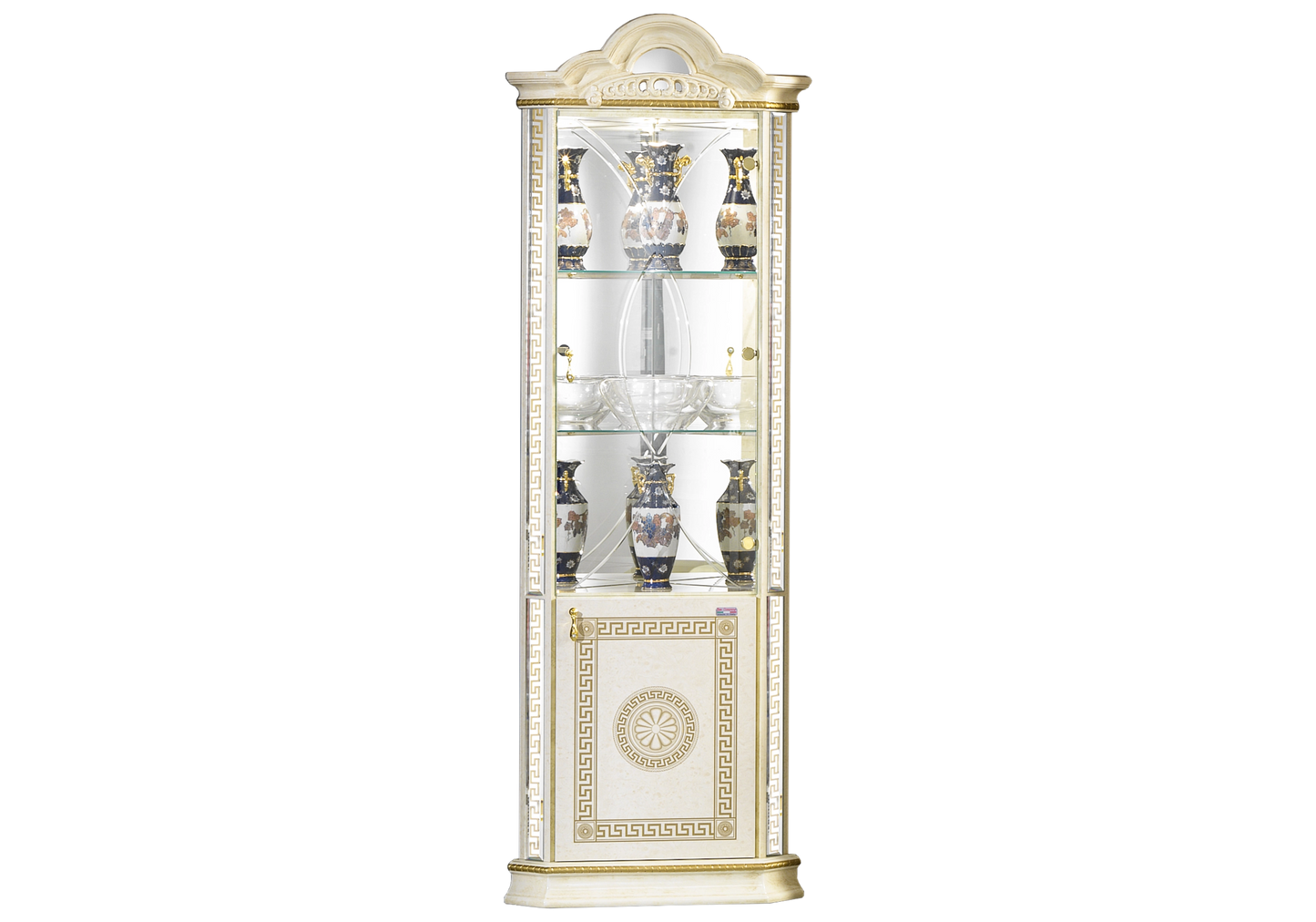 Salle à manger baroque beige doré petit espace - CROWN