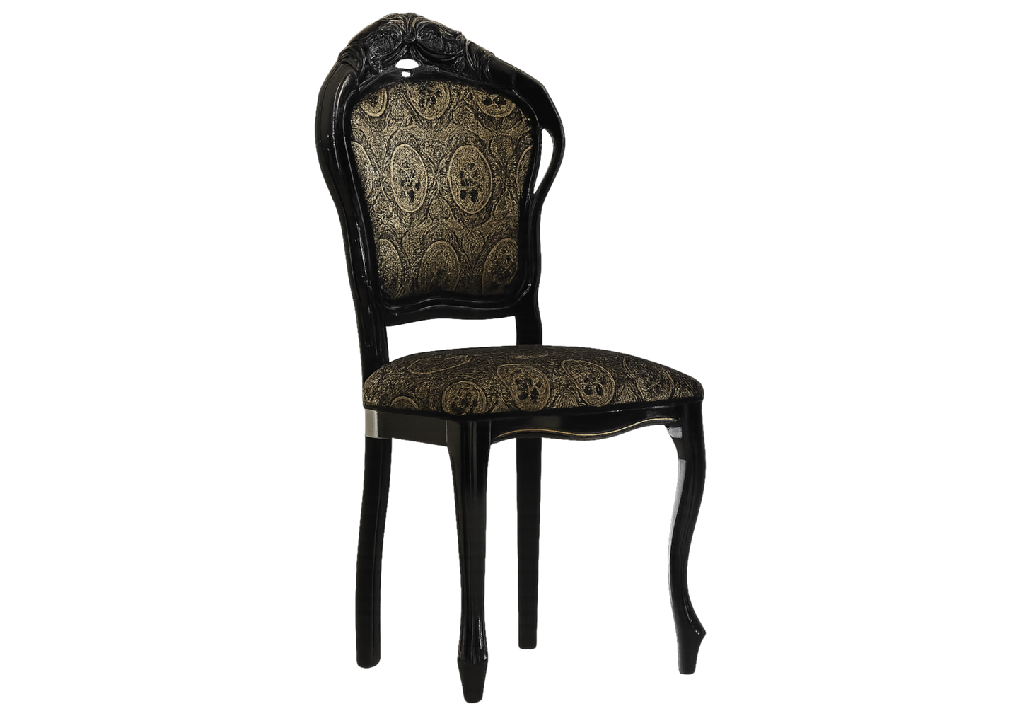 Salle à manger baroque noir doré compacte - NOBILE