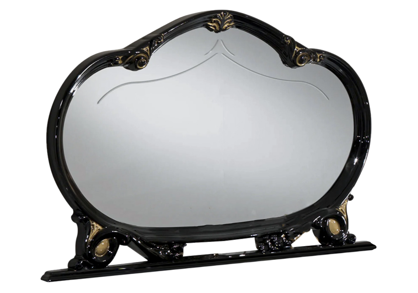 Salle à manger baroque noir doré compacte - NOBILE