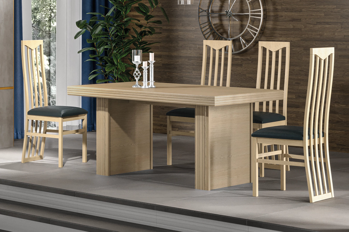 Ensemble meuble salon chêne clair – NATURA