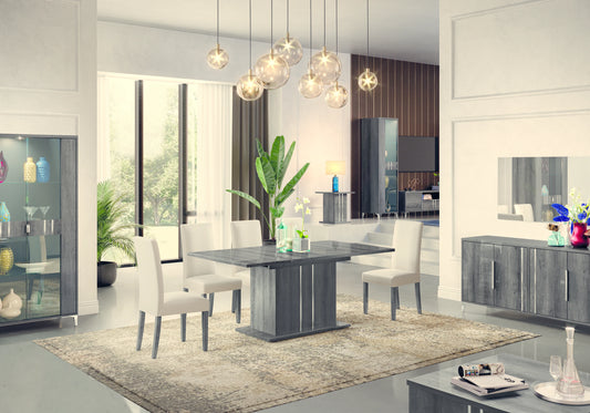 Salle à manger design bois gris foncé – LUNA