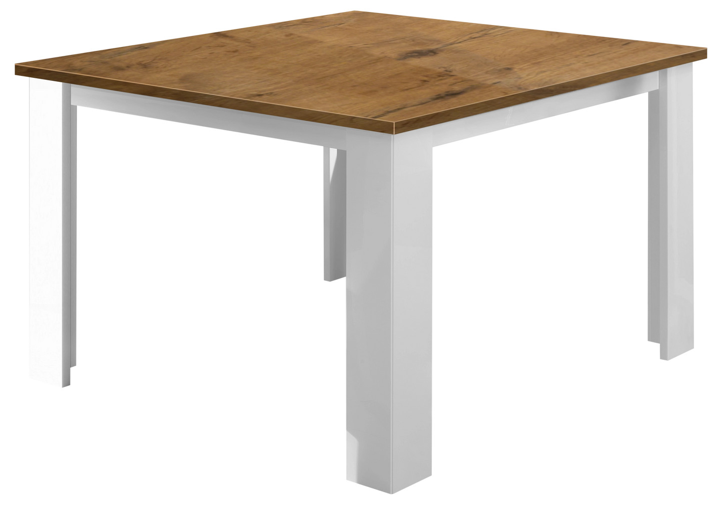 Salle à manger laquée blanc & bois naturel – SARAH