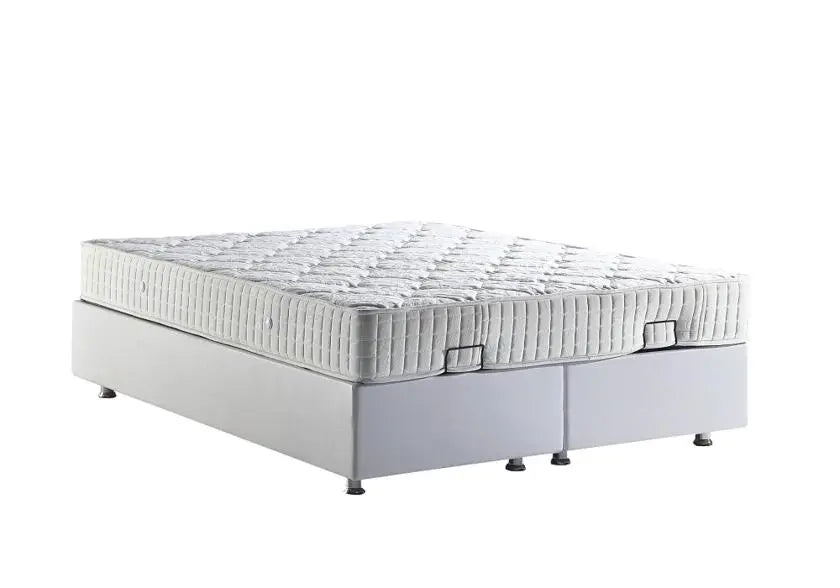 Sommier lit coffre rangement blanc SMART kelekci.com