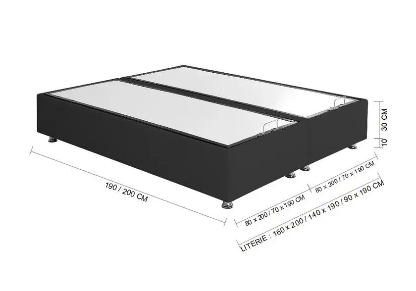 Sommier lit coffre rangement blanc SMART kelekci.com