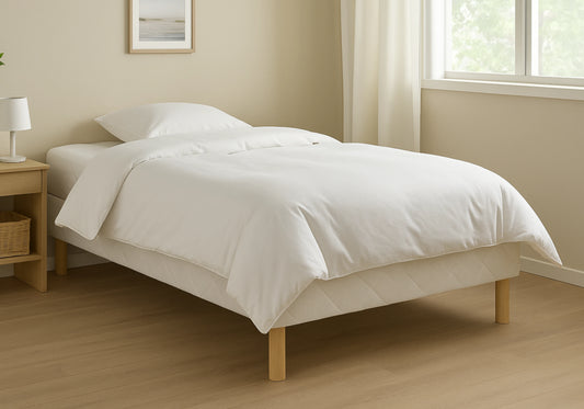 Sommier 1 place tapissier pieds bois – LINEA