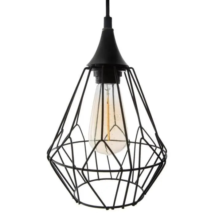 Suspension métal noir 3 lampes SIMLI WD Déco