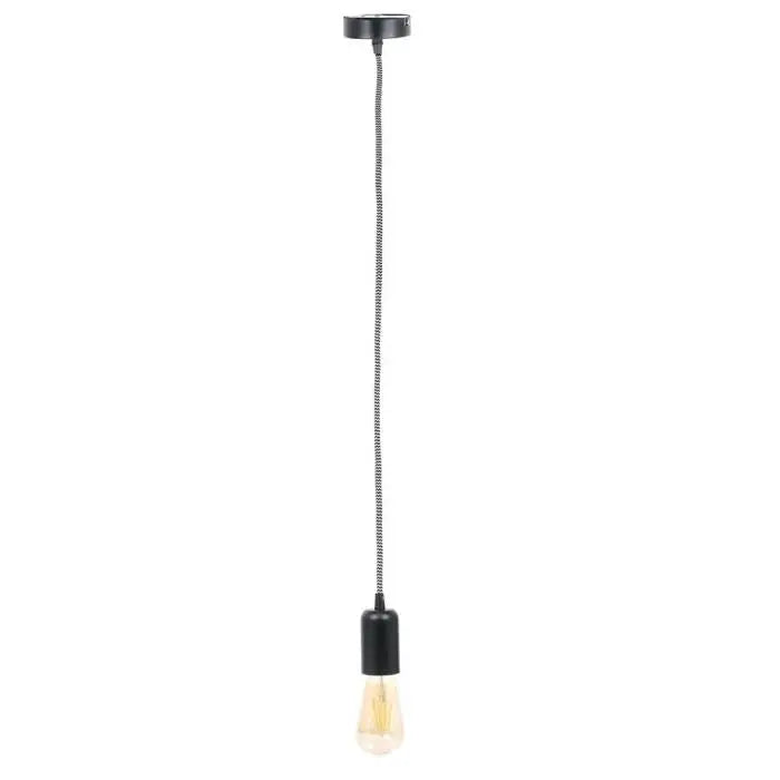 THE HOME DECO LIGHT Suspension LA12101 - Vintage - Noir alu cablé - Noir et blanc M8 DEKOFLIX