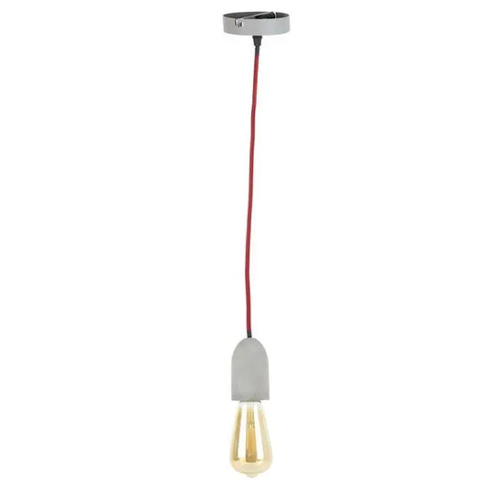 THE HOME DECO LIGHT Suspension béton LA12073 textile cable - Rouge M8 DEKOFLIX