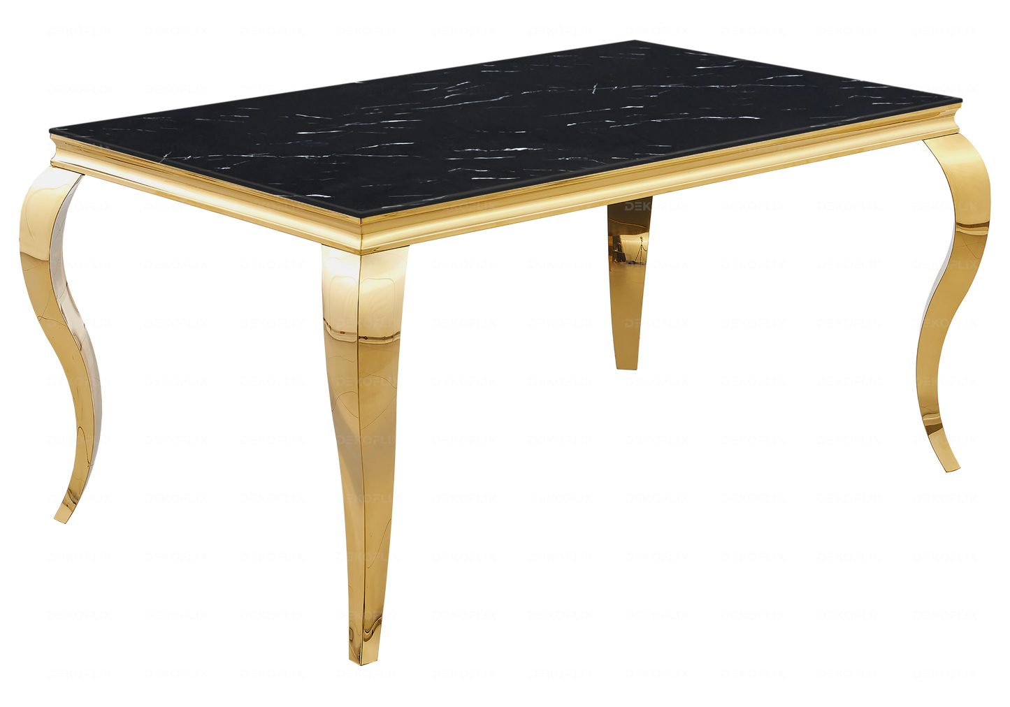 Table basse marbre noir pied doré - NEO