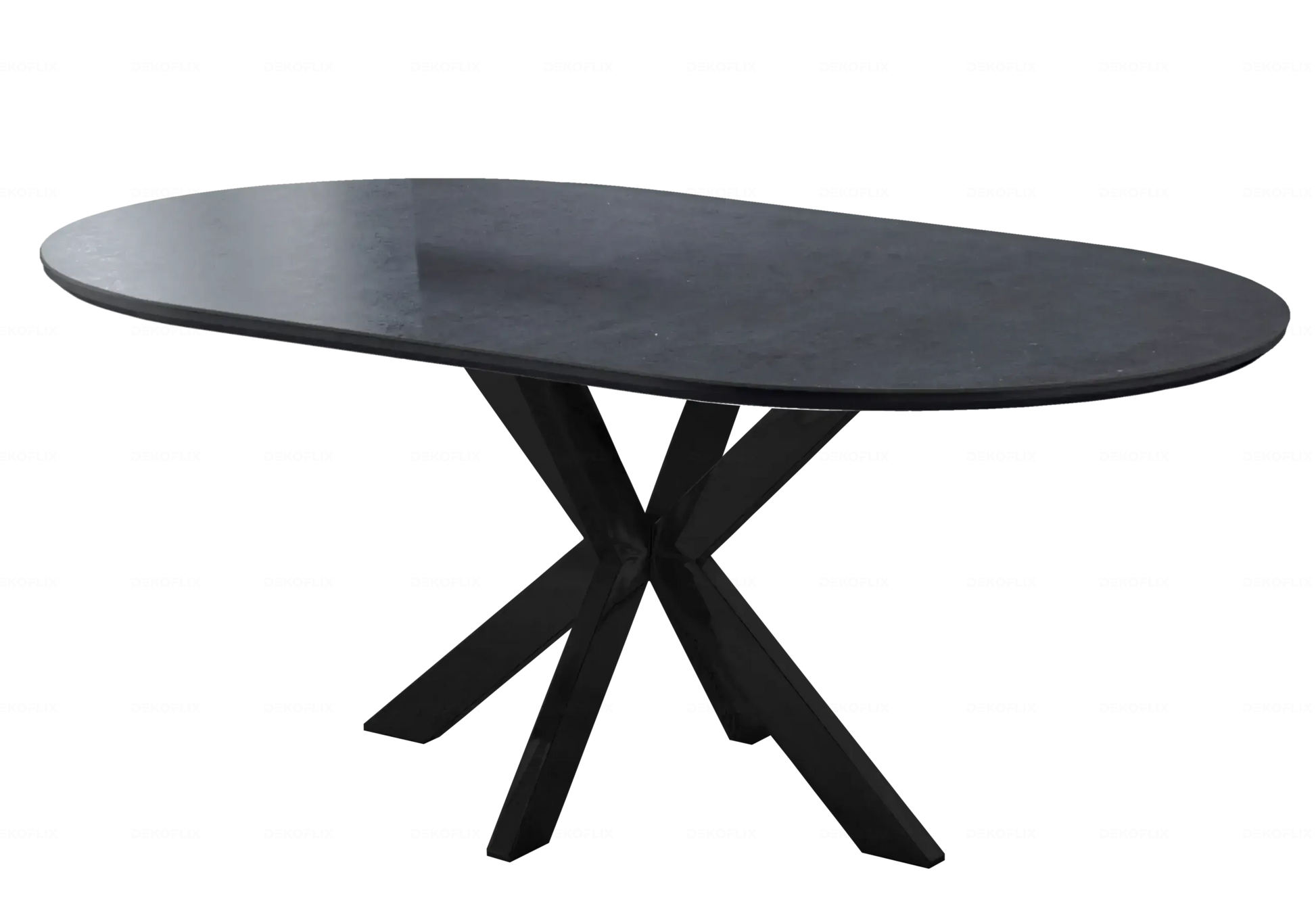 Table Céramique Noire et Chaises Capitonnées Taupe – OTHO Galerie du Mobilier