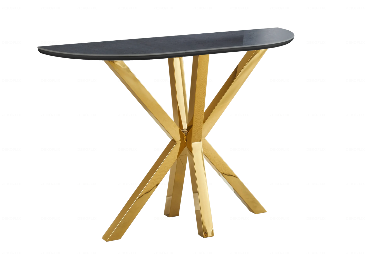 Table Marbre Blanc et Chaises Noires Dorés – NORA DEKOFLIX