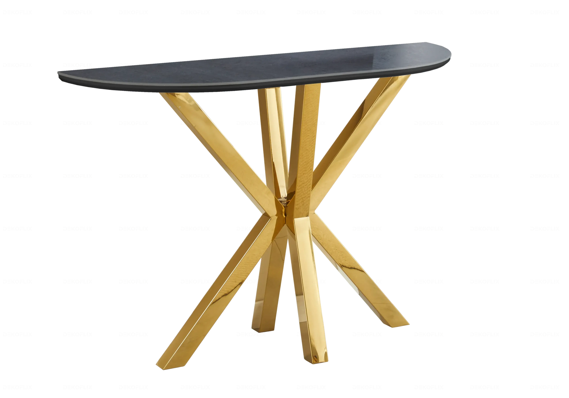 Table Marbre Blanc et Chaises Noires Dorés – NORA DEKOFLIX