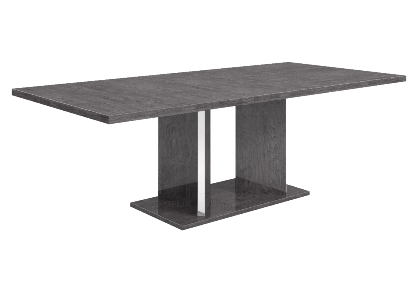 Table à Manger Bouleau Gris Design Extensible – Sarah Status