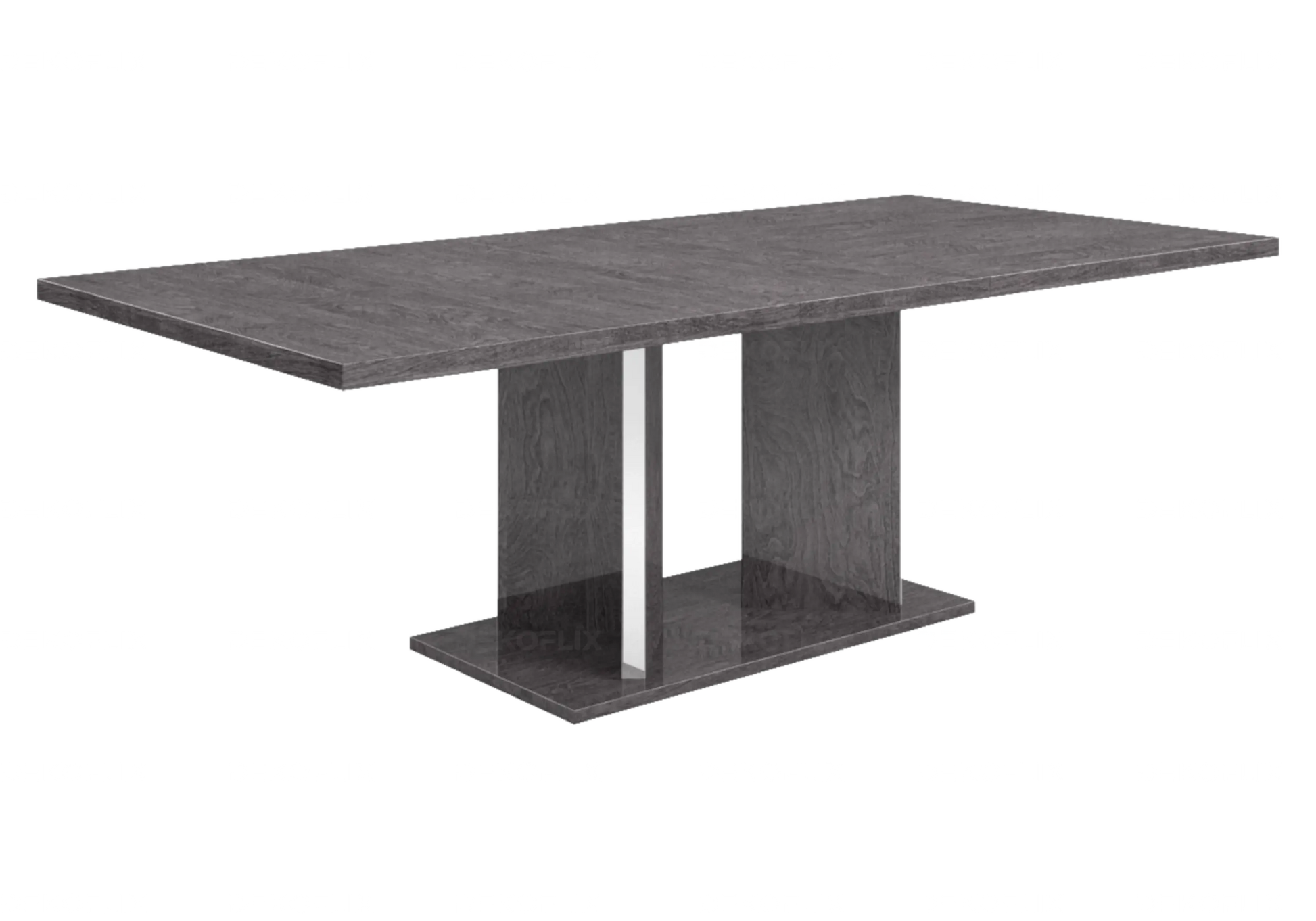 Table à Manger Bouleau Gris Design Extensible – Sarah Status