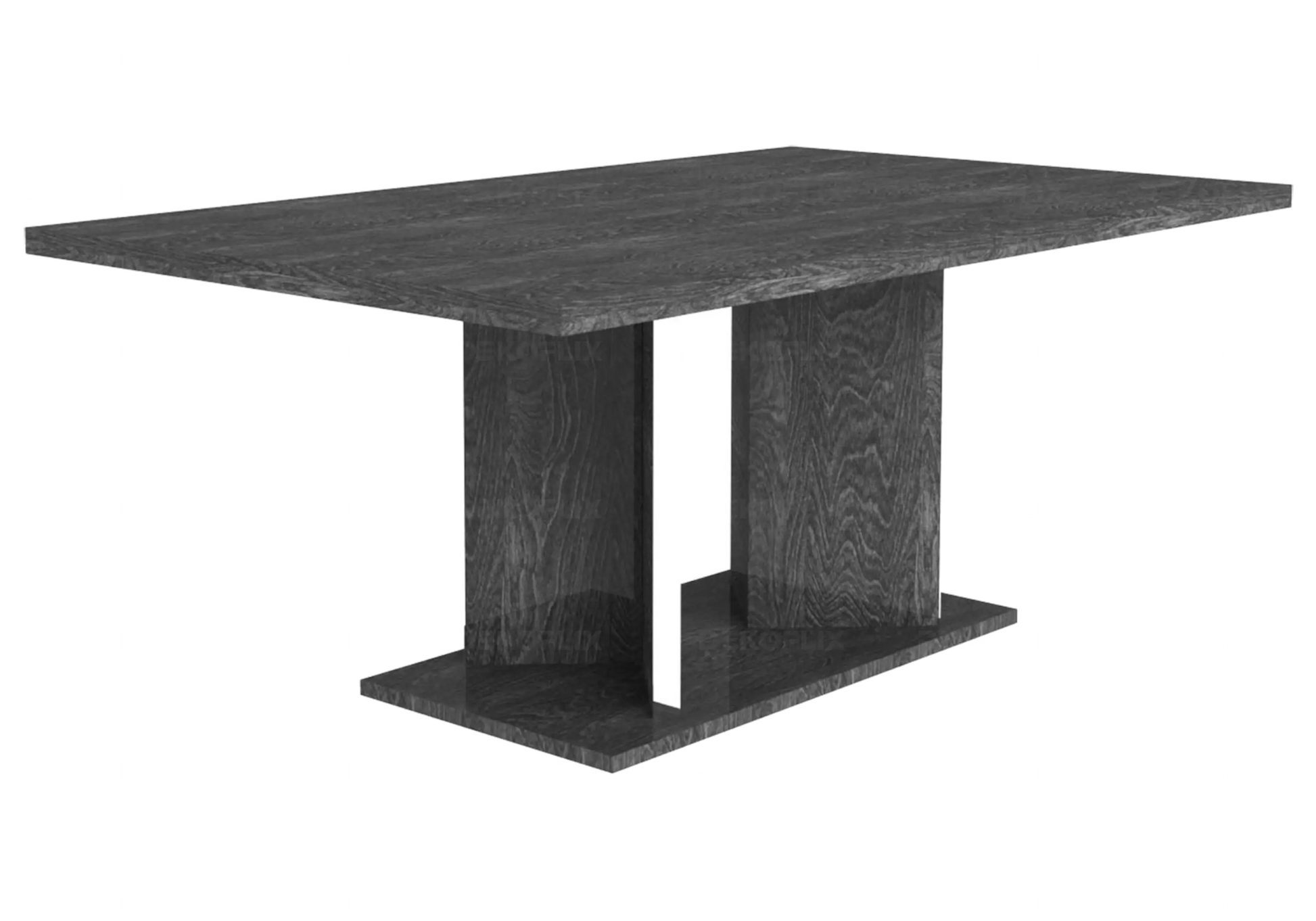 Table à Manger Bouleau Gris Design Extensible – Sarah Status