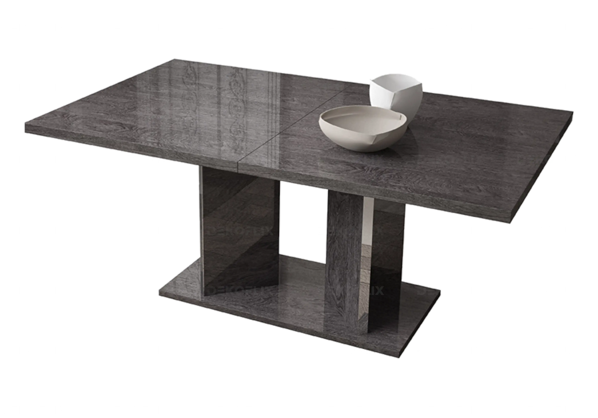Table à Manger Bouleau Gris Design Extensible – Sarah Status