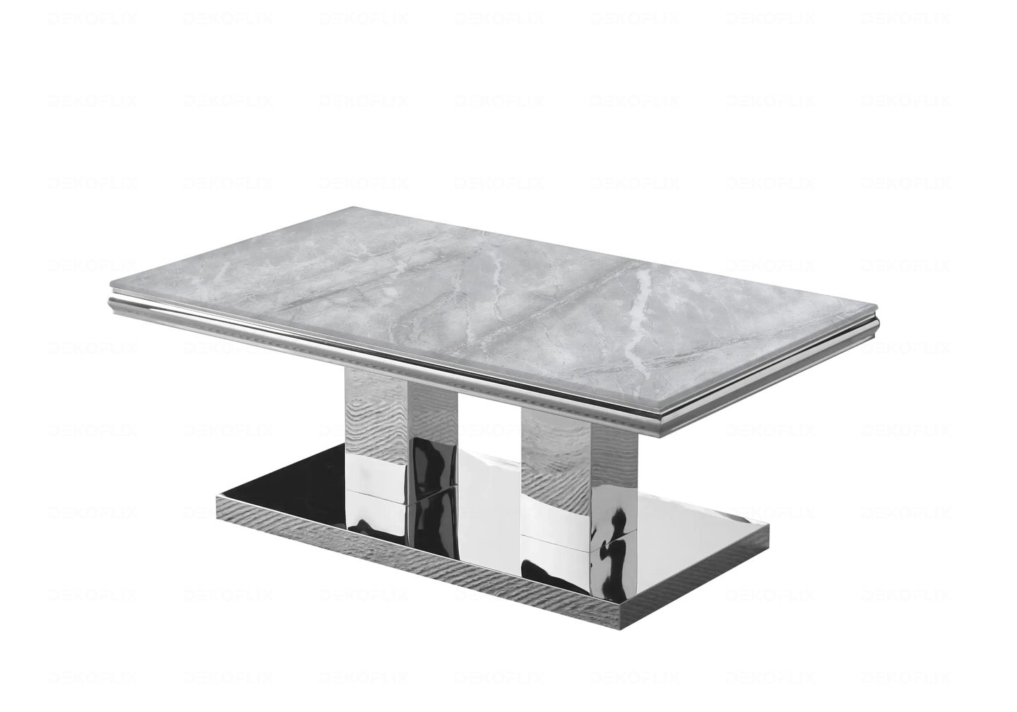 Table basse marbre gris argent design VERSUS New Design