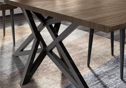 Table à Manger Extensible Nora – Élégance Bois et Métal Status