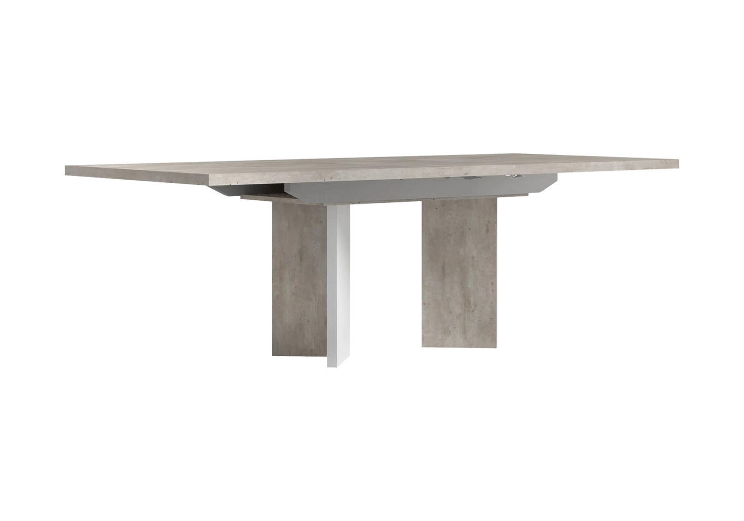 Table à Manger Moderne Béton – Modèles Fixe ou Extensible Treviso Status
